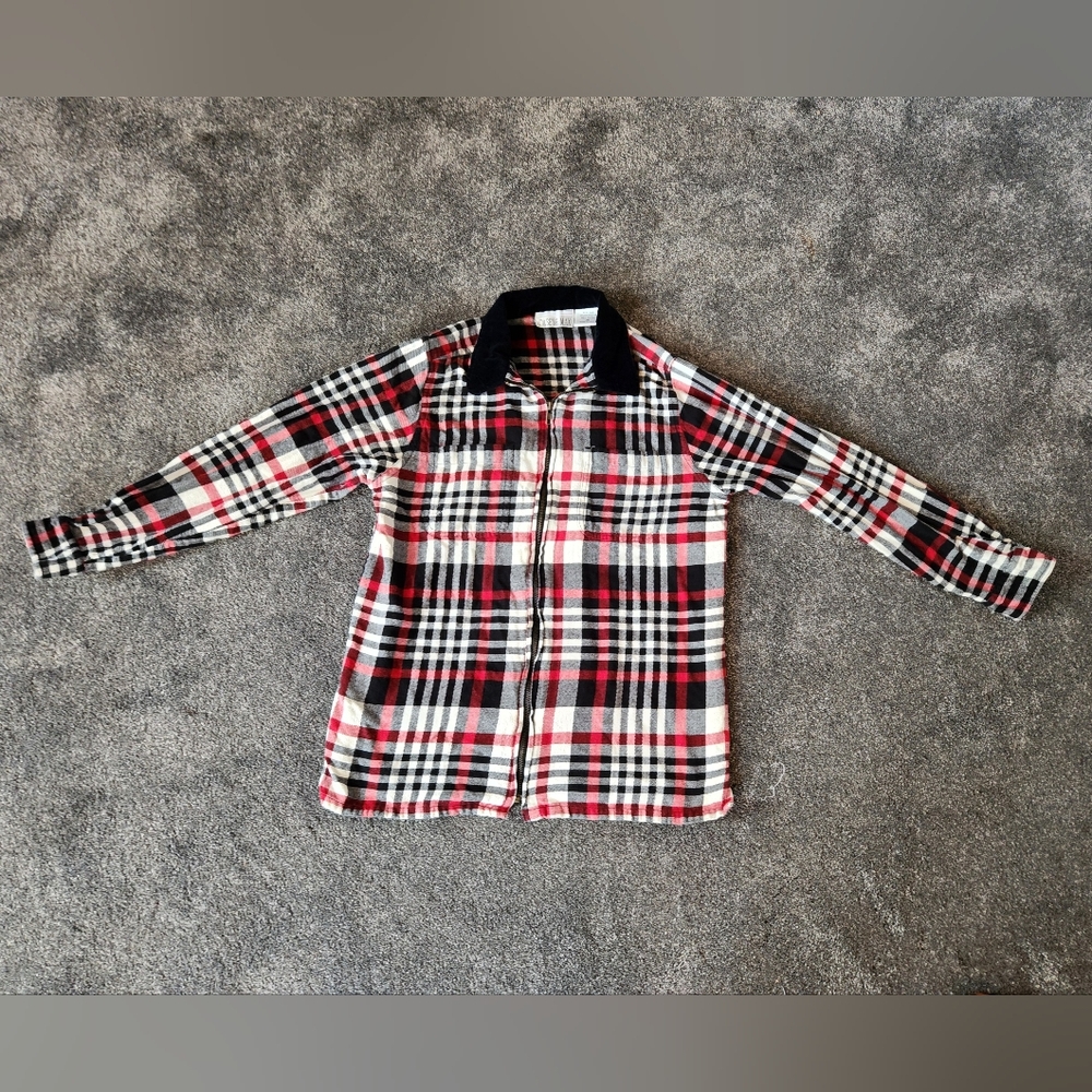 Vintage 90s Plaid Shacket Size Medium Cabincore Winter